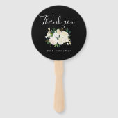 Rustieke Elegantie Floral bruiloft Welkom Hand Fan Handwaaier (Achterkant)