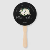 Rustieke Elegantie Floral bruiloft Welkom Hand Fan Handwaaier (Voorkant)