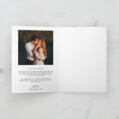 Rustieke Elegantie foto bruiloft Bedankkaart (Binnen)