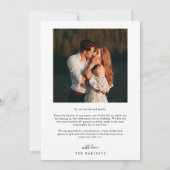 Rustieke Elegantie foto bruiloft Bedankkaart (Achterkant)