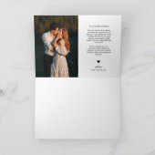 Rustieke Elegantie foto bruiloft Bedankkaart (Binnen)