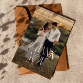 Rustieke Elegantie foto bruiloft Bedankkaart