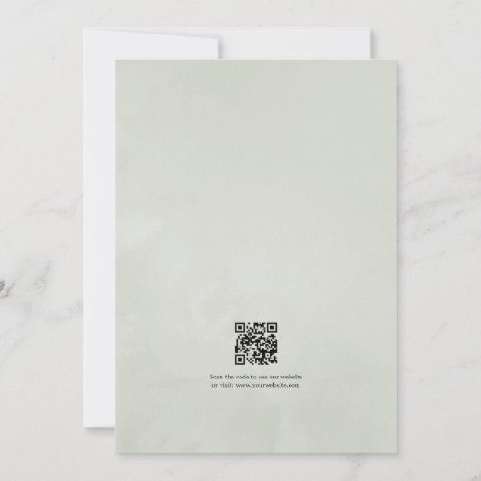 Rustieke Elegantie Geometrische Hart QR Code Save The Date (Achterkant)