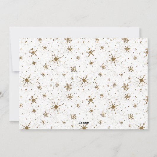 Rustieke elegantie gepersonaliseerde kerst feestdagenkaart (Achterkant)