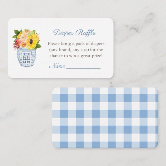 Rustieke Elegantie Herfst Baby shower Luier Raffle Informatiekaartje (Voorkant / Achterkant)