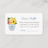 Rustieke Elegantie Herfst Baby shower Luier Raffle Informatiekaartje (Voorkant)