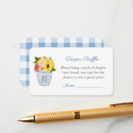 Rustieke Elegantie Herfst Baby shower Luier Raffle Informatiekaartje