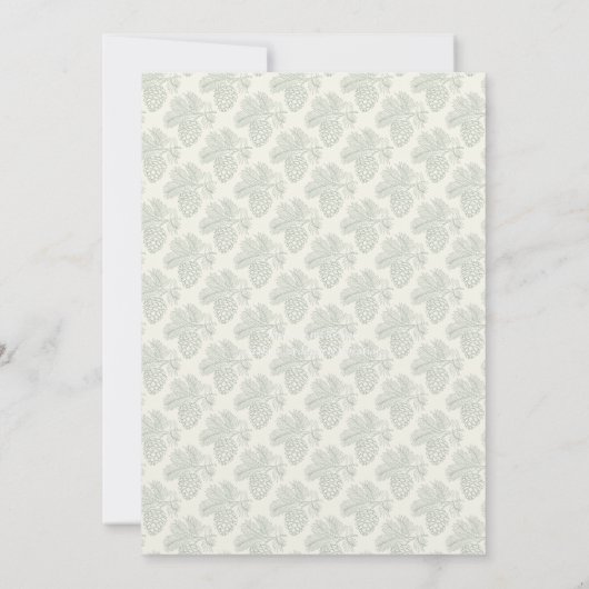 Rustieke Elegantie Herfst Pinecone Kaart (Achterkant)