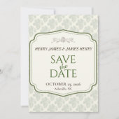 Rustieke Elegantie Herfst Pinecone Save The Date (Voorkant)
