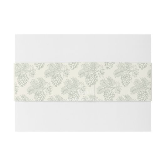 Rustieke Elegantie Herfst Pinecone Uitnodigingen Wikkel (Achterkant Voorbeeld)