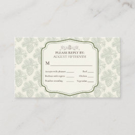 Rustieke Elegantie Herfst Pinecone Visitekaartje