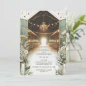 Rustieke Elegantie Huwelijksrepetitie Kaart (Staand voorkant)