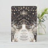 Rustieke Elegantie Huwelijksrepetitie Kaart (Staand voorkant)