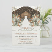 Rustieke Elegantie Huwelijksrepetitie Kaart (Staand voorkant)