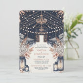 Rustieke Elegantie Huwelijksrepetitie Kaart (Staand voorkant)