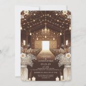 Rustieke Elegantie Huwelijksrepetitie Kaart (Voorkant)