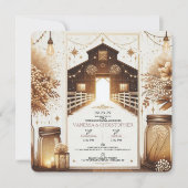 Rustieke Elegantie Huwelijksrepetitie Kaart (Voorkant)