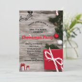 Rustieke Elegantie Kerstboom Kerstfeest  Kaart (Staand voorkant)