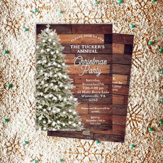 Rustieke Elegantie Kerstboom Kerstfeest Kaart