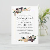 Rustieke Elegantie Pine Cone en Fern Vrijgezellenf Kaart (Staand voorkant)