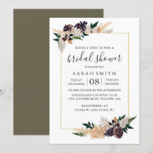 Rustieke Elegantie Pine Cone en Fern Vrijgezellenf