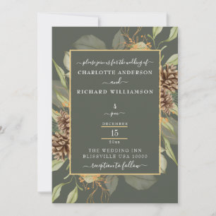 Rustieke Elegantie, Pinecone Lijst op Moss Green Kaart