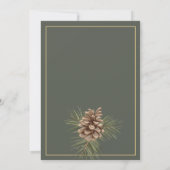 Rustieke Elegantie, Pinecone Lijst op Moss Green Kaart (Achterkant)