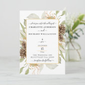 Rustieke Elegantie, Pinecone Lijst op wit Kaart (Staand voorkant)