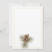 Rustieke Elegantie, Pinecone Lijst op wit Kaart (Achterkant)