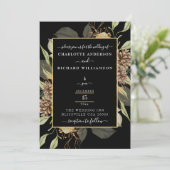 Rustieke Elegantie, Pinecone Lijst op zwart Kaart (Staand voorkant)