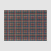 Rustieke Elegantie Plaid Cranberry DK Blauw Blauwg Tissuepapier (Voorkant)