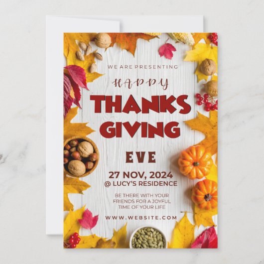 Rustieke Elegantie pompoen bladeren & zinderende k Kaart (Voorkant)