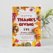 Rustieke Elegantie pompoen bladeren & zinderende k Kaart (Staand voorkant)