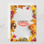 Rustieke Elegantie pompoen bladeren & zinderende k Kaart (Achterkant)