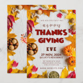 Rustieke Elegantie pompoen bladeren & zinderende k Kaart (Voorkant / Achterkant)