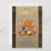 Rustieke Elegantie Pompoen Bloemen | Thanksgiving Kaart (Voorkant)