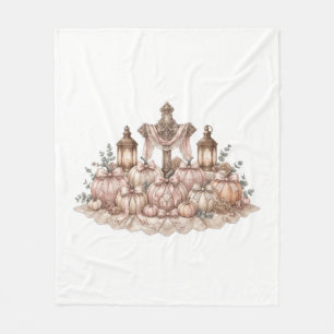 Rustieke Elegantie Pompoenveld Worpdeken Fleece Deken
