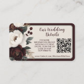 Rustieke elegantie QR-code RSVP Photo Enclosure Ka Informatiekaartje (Voorkant)