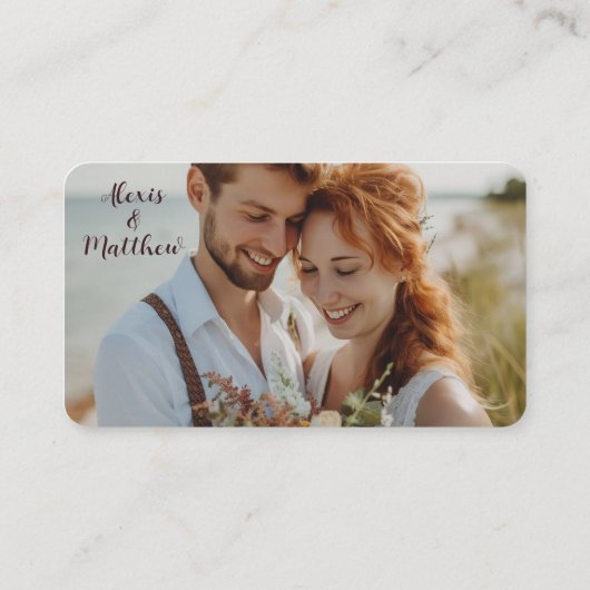 Rustieke elegantie QR-code RSVP Photo Enclosure Ka Informatiekaartje (Achterkant)