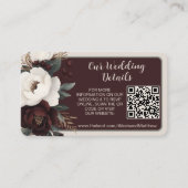 Rustieke elegantie QR-code RSVP Photo Enclosure Ka Informatiekaartje (Voorkant)