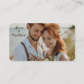 Rustieke elegantie QR-code RSVP Photo Enclosure Ka Informatiekaartje (Achterkant)