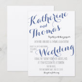 Rustieke Elegantie Typografie Ontwerp Wedding Kaart (Voorkant / Achterkant)