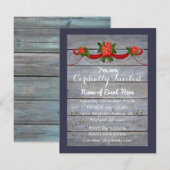 Rustieke elegantie, uitnodiging voor een evenement (Voorkant / Achterkant)