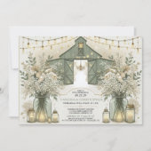 Rustieke Elegantie Wedding Repetitie Uitnodiging (Voorkant)