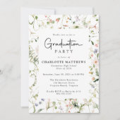 Rustieke Elegantie Wildflower Lijst Graduation Par Kaart (Voorkant)