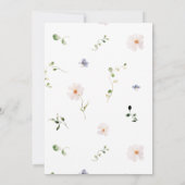 Rustieke Elegantie Wildflower Lijst Graduation Par Kaart (Achterkant)