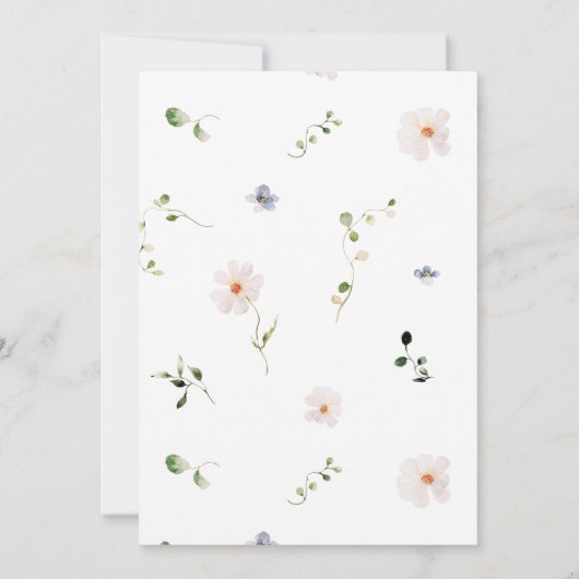 Rustieke Elegantie Wildflower Lijst Graduation Par Kaart (Achterkant)