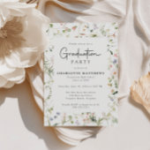 Rustieke Elegantie Wildflower Lijst Graduation Par Kaart