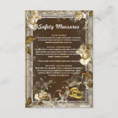 Rustieke Elegantie Wit Rose veiligheidsmaatregelen Informatiekaartje (Voorkant)