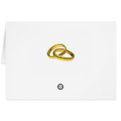 Rustieke Elegantie Witte Roos Gevouwen Tafelkaart (Achterkant Horizontaal)